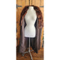 90s Brown Wool Coat Faux Fur Collar Ralph Lauren