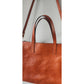 Vintage Alberto Bellucci Italian Leather Tote Messenger Tote Bag Brown Tan
