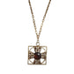 Vintage 1960s Maltese Cross Necklace Baroque Pendant Purple Brown Gold Maximalist Boho