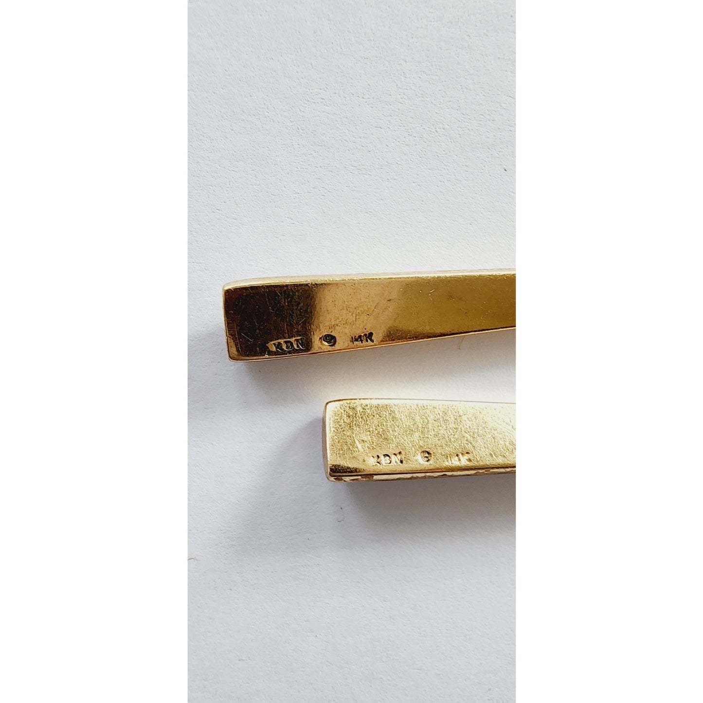 Vintage KBN 14K Gold Dangle Earrings w/Lapis Lazuli