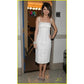 Vintage 2000s Dolce Gabbana Dress White Bustier Stretchy Cotton XS NWT