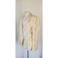 Vintage 2000s Armani Collezioni Blazer Cream Gold Print Flax Silk Print / L