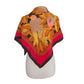 Vintage HERMES Scarf Les Perroquets Cashmere Silk Parrots Birds Orange Yellow Carre Foulard Joachim Metz