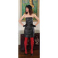 Vintage 90s Black Leather Strapless Dress Bodycon August Silk / S