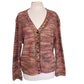 Vintage 80s MISSONI Cardigan Sweater Orange Brown Red Tones