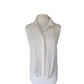 Chanel 2006 White Pleated Blouse Sleeveless Cotton Silk / M