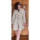 Vintage 80s Animal Print Jacket Short Trench Zebra Coat Baxis