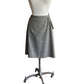Vintage Dries Van Noten Skirt Gray Houndstooth Wool A Line Knee Length Belt Sash / Medium