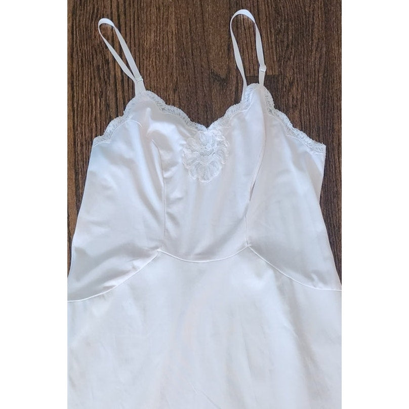 Vintage 60s Slip Dress Van Raalte Nylon & Lace Lingerie / Large