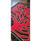 Vintage St John Knit Scarf Silk Print Square Red Black Gold Square