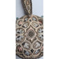 Antique 20s French Beaded Bag Round Art Nouveau Embroidered Purse
