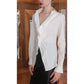 Vintage 90s Jil Sander White Structured Cotton Blouse Shirt Italian Size 40