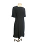 Vintage 1960s Sorelle Fontana Dress Black Rayon Crepe Pleated Fringe Italian Designer