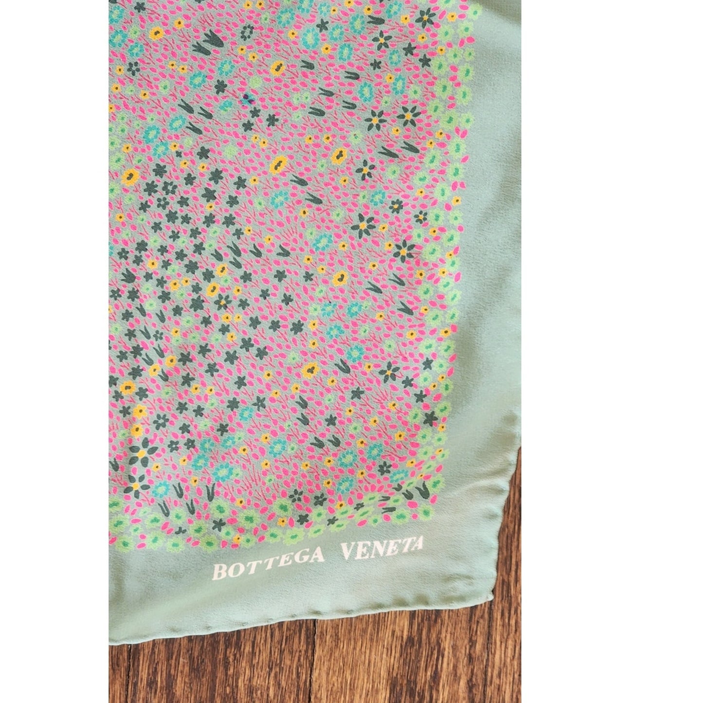 Vintage 80s Bottega Veneta Silk Scarf Shawl Wrap Klimt Inspired Print