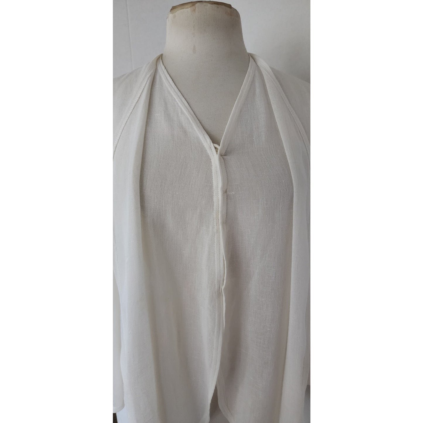 Vintage 90s GIORGIO ARMANI BLACK LABEL Jacket White Linen Blazer / Medium