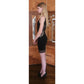 Vintage Y2K Bebe Black Bandage Dress Side Lattice Cutout Clubwear