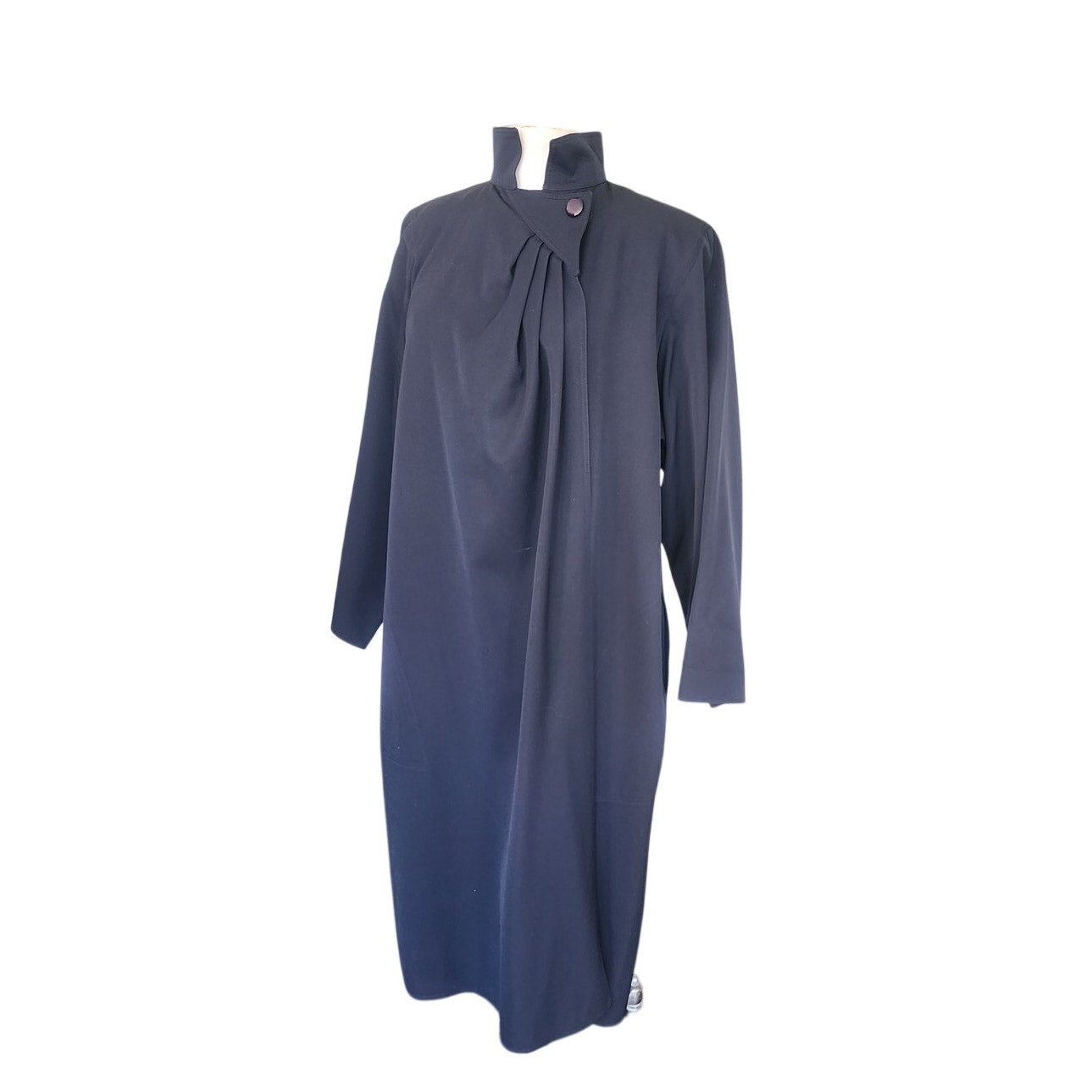 Vintage 1980s RAMOSPORT Coat Black Trench Raincoat Anne-Marie Beretta