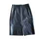 Vintage 80s Hugo Buscati Black Leather Pencil Skirt High Waisted Small