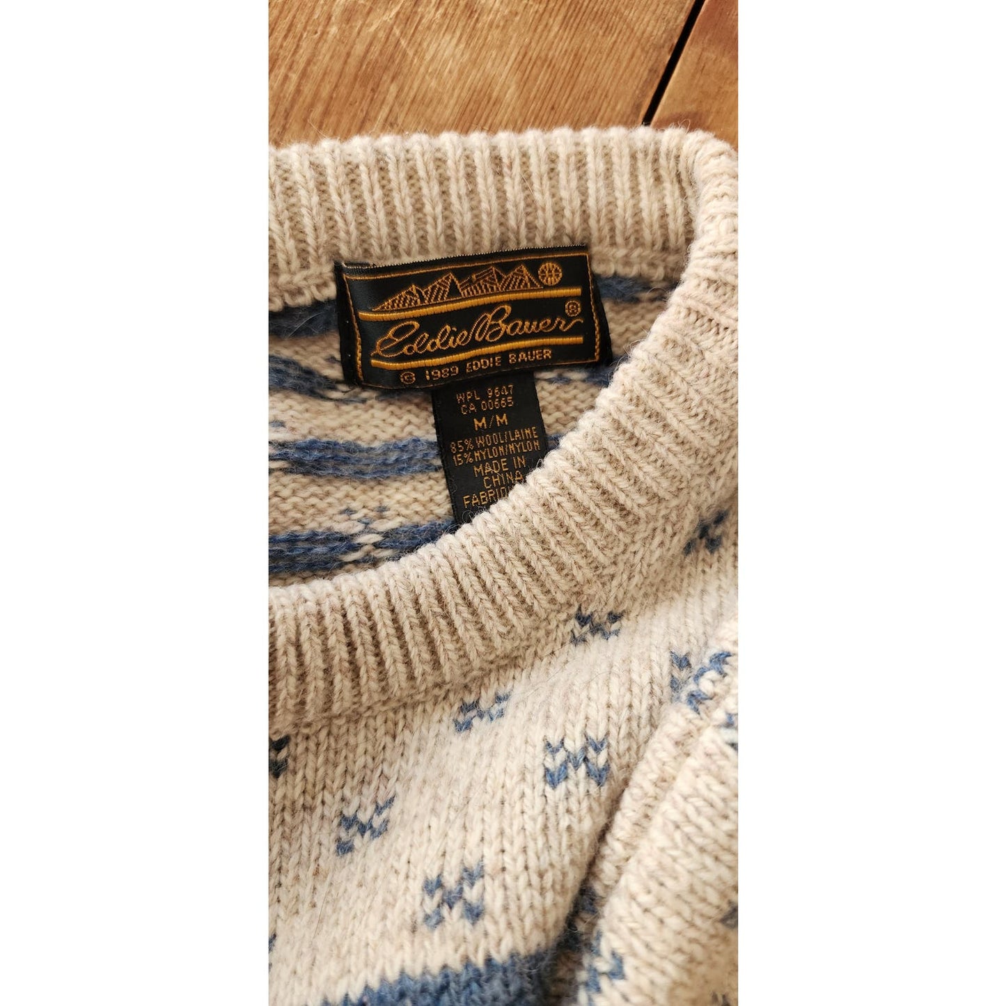 Vintage 80s Cat Sweater Eddie Bauer Wool Blend