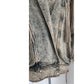 Vintage 80s Rock Creek Trading Co Acid Wash Denim Jacket PLUS SIZE Leather Fringe, Western Style