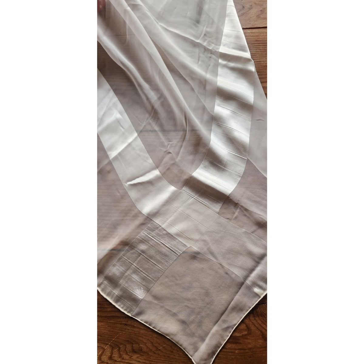 Vintage 1950s Christian Dior COLIFICHETS Scarf Square Cream Silk Rare Archival Design