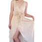 Vintage 2000s Fendi Dress Silk Chiffon Wrap Evening Gown Cream NWT Bergdorf Goodman