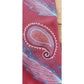 Vintage 1940s Mens Tie Burgundy Red Handpainted Paisley Towncraft