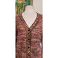 Vintage 80s MISSONI Cardigan Sweater Orange Brown Red Tones