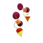 80s Dangly Earrings Multicolored Geometric Memphis Design