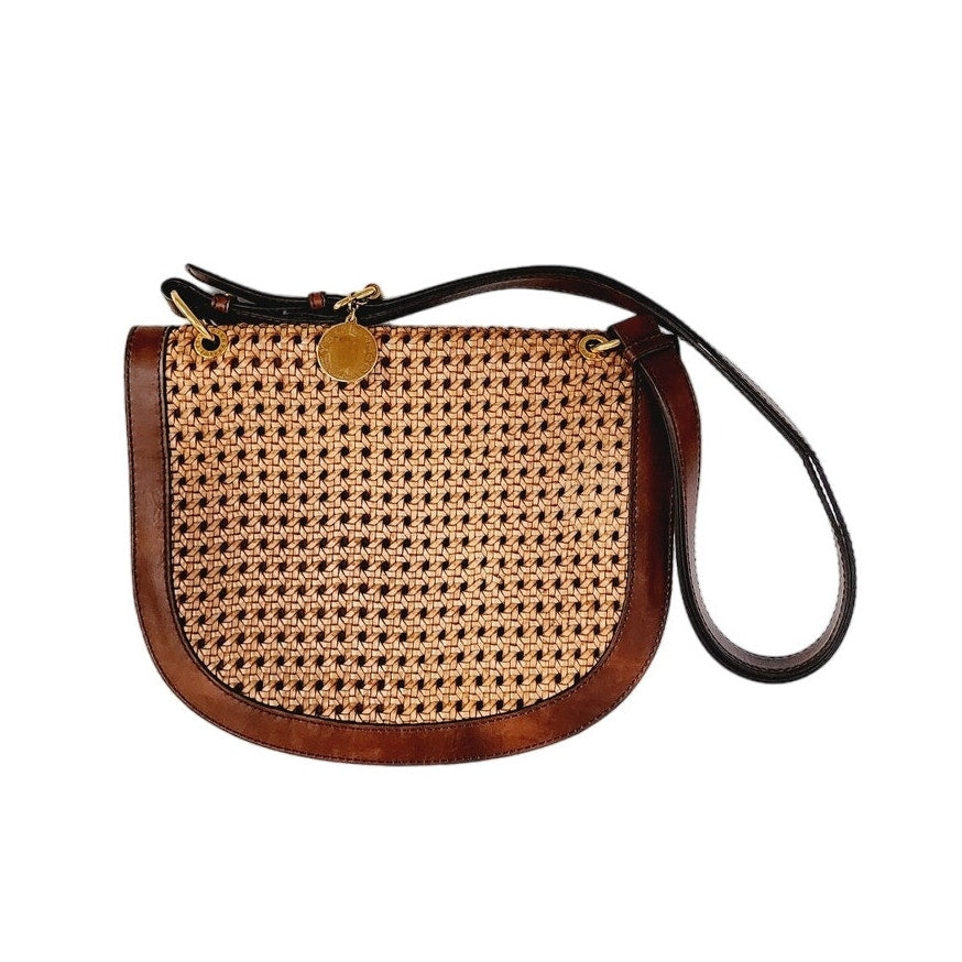 2011 Stella McCartney Alexa Bag Brown Vegan Woven Leather