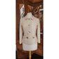 Vintage 60s Marshall Field & Company Cream Wool Peplum Jacket