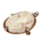 Antique 10K Gold Cameo Pendant Pin Edwardian Lady in Profile