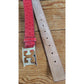 Vintage Escada Belt Red Ostrich Leather Gold E Letter Buckle