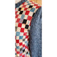 Vintage 70s Cardigan with Early 1900s Upcycled Quilt Patchwork
