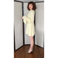 Vintage 60s Cream Mini Dress Ruffled Collar St Rogue