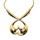 Vintage Gold Necklace Heart Shaped Monet