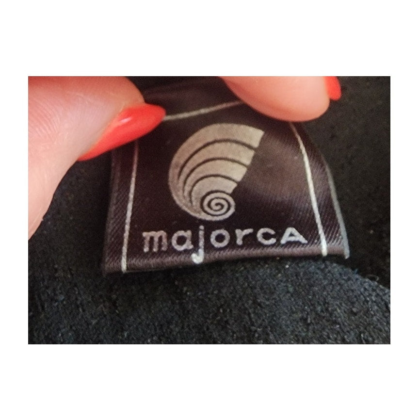 Vintage 60s Black White Bikini Set Bullet Bra + Boy Shorts Majorca Athenee Greece