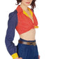 Vintage 70s Crop Top Tie Front Gingham Colorblock Hippie Boho Sweet Baby Jane