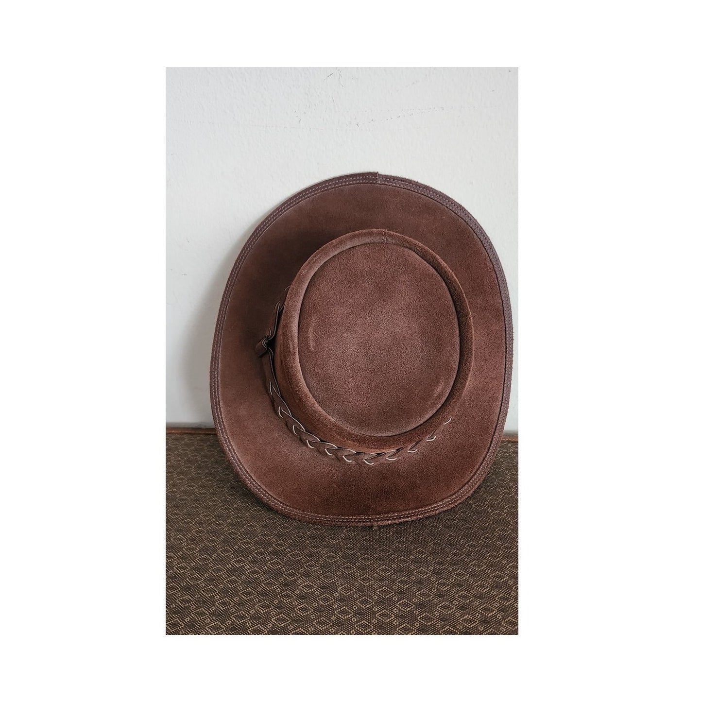 Vintage Brown Suede Hat Overlander Australian Cowboy