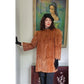 Vintage 40s Brown Ermine Fur Coat Hip Length Victory Furs Chicago