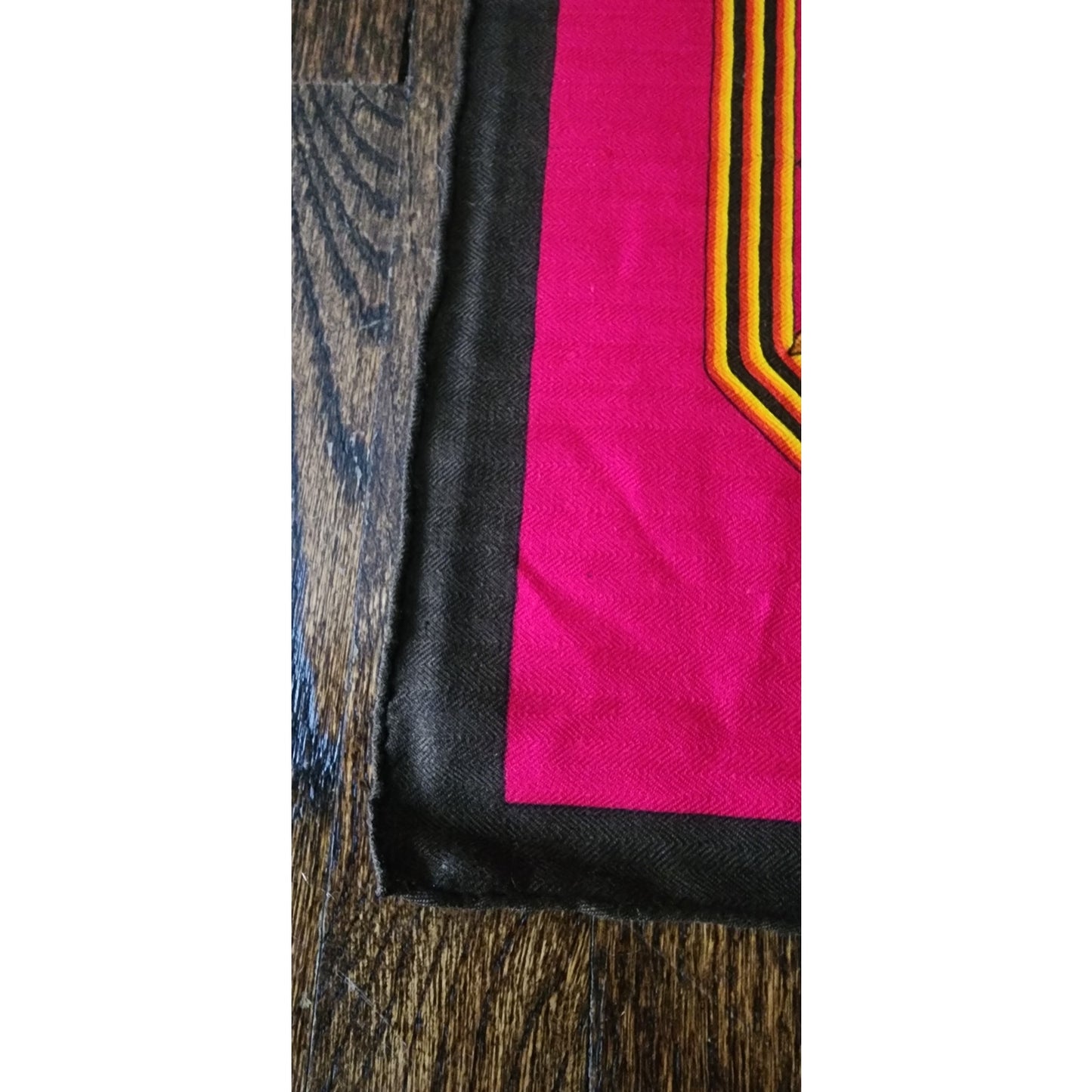 Vintage HERMÈS Scarf Les Perroquets Cashmere Silk Pink Navy Gold Carre Foulard Joachim Metz 1984