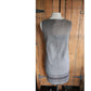 Vintage Y2K MaxMara Dress Gray Wool Sleeveless Shift Stripe NOS