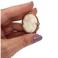 Antique 10K Gold Cameo Pendant Pin Edwardian Lady in Profile