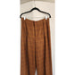Vintage 80s Houndstooth Wool Pants Mustard Yellow Brown