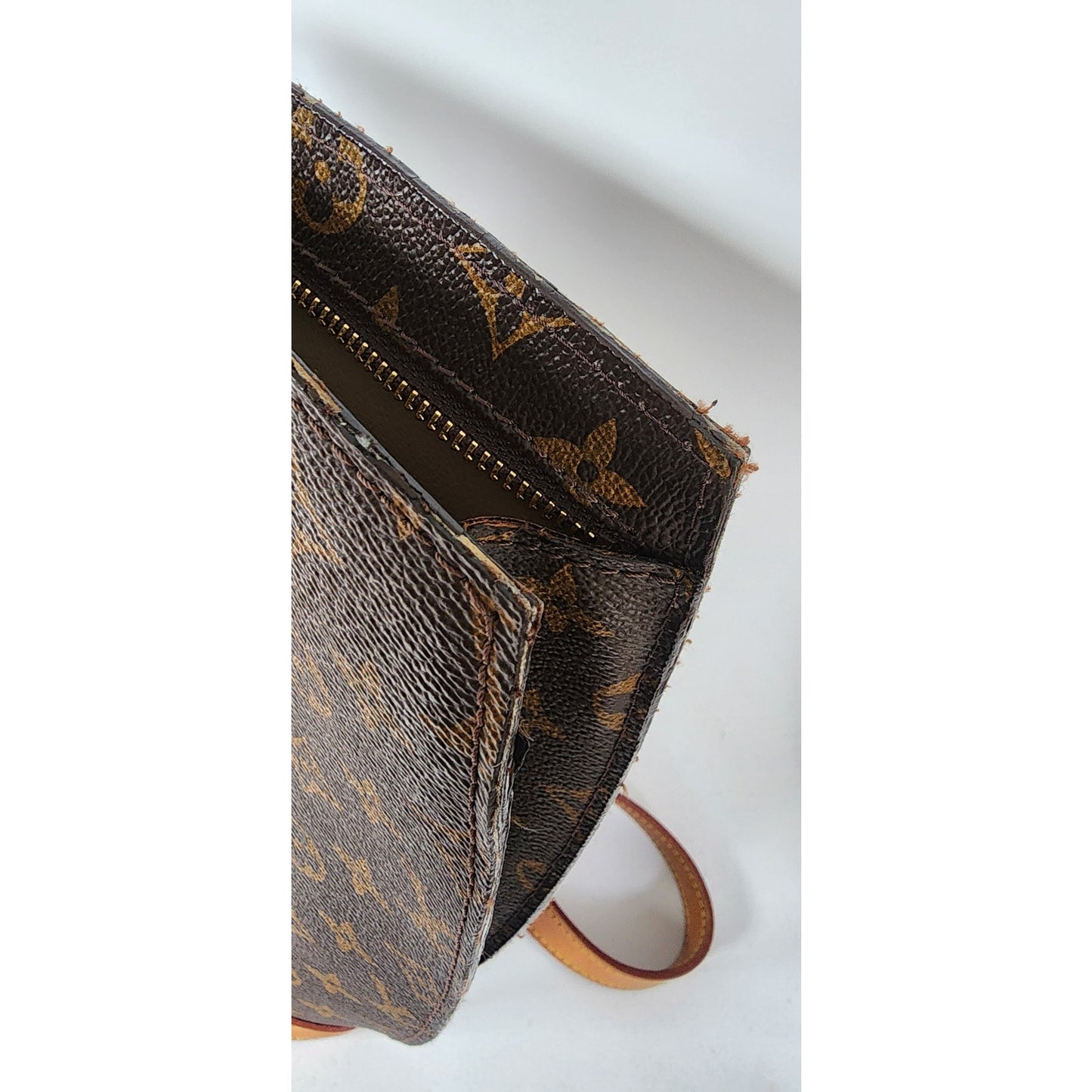 Vintage 1990s Louis Vuitton Babylone Tote Bag Monogram Brown Leather