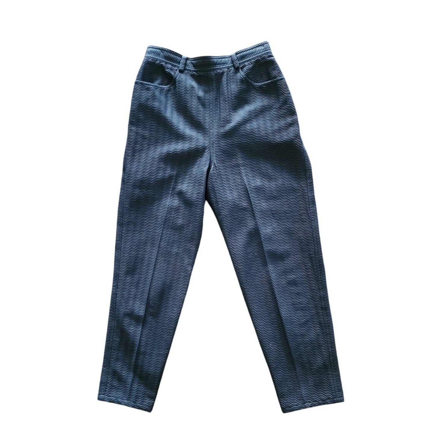 Vintage 90s ISAAC MIZRAHI Pants Black Textured Cotton Pants Waist 28 Made in USA