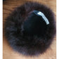 Vintage 1960s Fur Hat Black Fox Tam Beret Marshall Fields