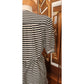 Vintage 1980s Archival Armani Dress Silk Striped Wrap Midi  White Label IT 38