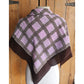 Vintage Yves Saint Laurent Silk Scarf Square Brown Purple Grid Geometric 70s 80s
