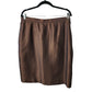 Vintage ESCADA Skirt Brown Metallic Silk Wool Blend Diamond Print / Waist 32" Size 44